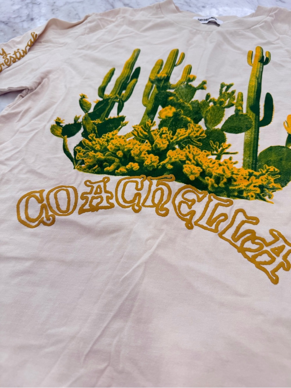 Daydreamer NEW Coachella Desert Cactus Graphic Long Sleeve Tee Small - Picture 4 of 11
